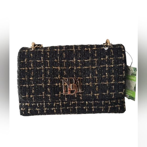 Badgley Mischka Boucle Tweed Shoulder Bag with Braided Chain - Picture 14 of 14